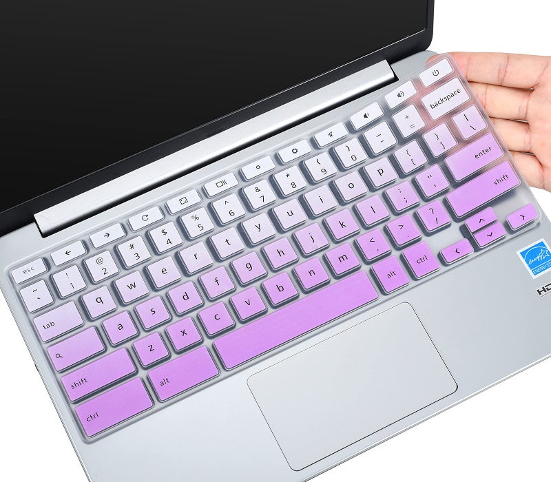 CaseBuy Dell Keyboard Cover for Chromebook 11.6" 3100 3110 3120 3180 3181 3189 5190 & Chromebook 13.3 3380 - Ombre Purple - Image 1